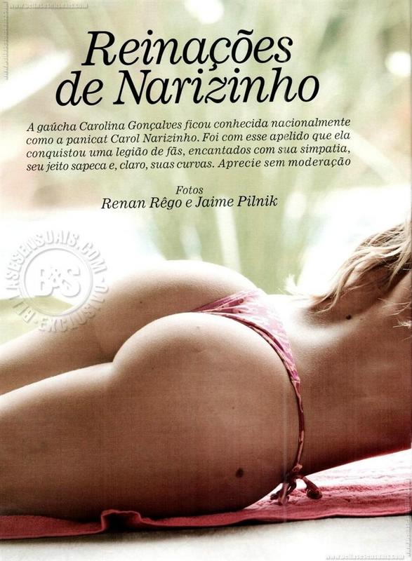 Carol Narizinho nua na playboy em março de 2013